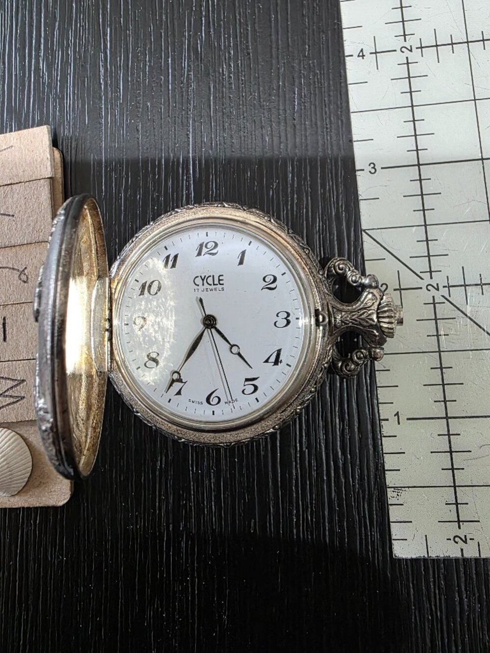 Item #W279 Pocket watch Fly fisherman Vintage Watch